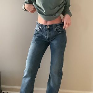 Levi’s 505 mid rise straight leg jeans